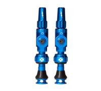 Muc-Off Big Bore Lite Válvulas Tubeless, Azul 35 mm - Tapa de Válvula Presta de Ingeniería de Precisión con Tecnología Revolucionaria de Flujo de Aire para Bicis Tubeless de Ruta, MTB y Gravel