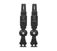 Muc-Off Big Bore Lite Válvulas Tubeless, Negro 30 mm - Tapa de Válvula Presta de Ingeniería de Precisión con Tecnología Revolucionaria de Flujo de Aire para Bicis Tubeless de Ruta, MTB y Gravel