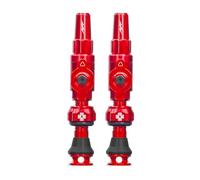 Muc-Off Big Bore Lite Válvulas Tubeless, Rojo 30 mm - Tapa de Válvula Presta de Ingeniería de Precisión con Tecnología Revolucionaria de Flujo de Aire para Bicis Tubeless de Ruta, MTB y Gravel