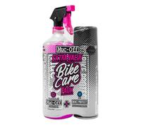 Muc-Off Bike Care Duo Kit - Limpieza y Protección en Dos Pasos | Bike Cleaner elimina la suciedad y Bike Protect desplaza la humedad dejando una película protectora seca y no pegajosa.