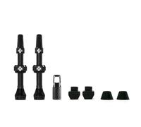 Muc-Off Black Tubeless Presta, 44mm-Premium No Leak Bicycle with Integrated Valve Core Removal Tool Válvulas sin cámara, Unisex, Negro, 44 mm