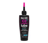 Muc-Off C3 Ceramic Wet Chain Lube, 120 Ml - Lubricante de Cadena de Bicicleta con Tinte Trazador UV - Lubricante de Bicicleta Formulado para Condiciones Climáticas Húmedas y Adversas
