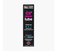 Muc-Off C3 Ceramic Wet Chain Lube, 50 Ml - Lubricante de Cadena de Bicicleta con Tinte Trazador UV - Lubricante de Bicicleta Formulado para Condiciones Climáticas Húmedas y Adversas
