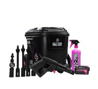Muc-Off Hidrolimpiadora Portátil a Batería Moto Starter Bundle - Depósito 20L con 4 Lanzas y Nano Tech Limpiador de Moto