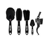 Muc-Off Kit de 5 Cepillos Limpiadores de Bicicleta - Incluye 5 Cepillos con Mango Ergonómico de Goma para Minimizar Impactos y Duraderas Cerdas de Nailon