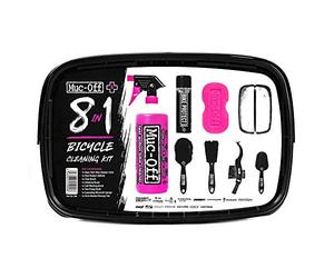 Muc-Off Kit de Limpieza de Bicicleta 8 en 1 - Gran Regalo para los Fans del Ciclismo - Incluye Limpiador, Protector, Cepillos con Mango Ergonómico y Esponja de Muc-Off