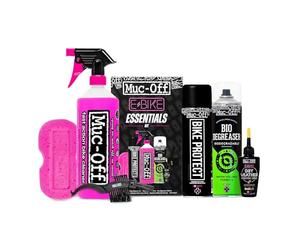 Muc-Off Kit de Limpieza de Bicicleta Electrica, Cuidados Esenciales para la Bicicleta - Productos Imprescindibles para Limpiar y Proteger tu eBike