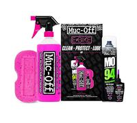 Muc-Off Kit de Limpieza de Bicicleta Electrica, Protección y Lubricación - Para Limpiar, Proteger y Lubricar tu eBike - Incluye Limpiador de Muc-Off, MO-94 y Lubricante de Cadena