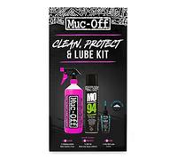 Muc-Off Kit de Limpieza de Bicicleta, Protección y Lubricación - Para Limpiar, Proteger y Lubricar tu Bicicleta - Incluye Limpiador de Muc-Off, MO-94 y Lubricante de Cadena Bío