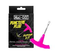 Muc-Off Kit Reparador de Neumáticos de Bicicleta - Kit Reparador Pinchazos de Bicicleta para Ruedas Tubeless - Incluye Herramienta Antipinchazos Punzón y Escariador 2-en-1, 10 Tiras, 1 Bolsa