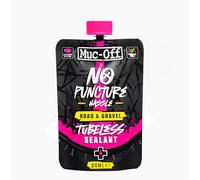 Muc-Off Road & Gravel Tubeless Sealant, 80 Ml - Sellador de Neumáticos Avanzado para Reparación de Rueda de Bicicleta - Sellador de Ruedas para Agujeros de Hasta 7 mm
