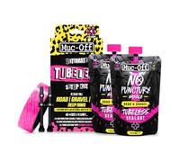 Muc-Off Ultimate Tubeless Setup Kit - Kit Sellador de Neumáticos para Reparación de Rueda de Bicicleta Tubeless, Road/Gravel/CX 60 mm - Con Fondo de Llanta, Parches, Válvulas y Sellador de Ruedas