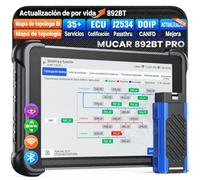 MUCAR 892BT PRO Escáner OBD2 con Mapeo de Topología | Pruebas Bidireccional Asistidas por IA de más de 3000, más de 35 Servicios, Codificación ECU, Autorización Automática FCA SGW