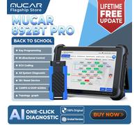 MUCAR 892BT PRO Programador de llaves con IA TKEY 101 Herramienta de diagnóstico automotriz con topología J2534 Escáner OBD2 bidireccional para automóviles Codificación de ECU CANFD DOIP 35 Reinicios