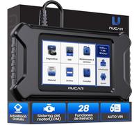 mucar Diagnosis Coche Multimarca, CS90 OBD2 Diagnosis con Sistema del Motor (ECM) Y 28 Funciones de Reinicio, Maquina Diagnosis Coche para AutoVIN, Android 7.0, Wi-Fi Actualización Gratuita