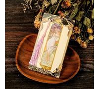 Mucha - Marcapáginas magnéticos, dibujos clásicos, regalos literarios personalizados, exquisitos libros de lectura literaria, marcadores de libros (A)