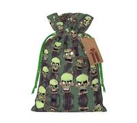 Muchas bolsas de regalo con cordón con estampado de zombies, para temporada de vacaciones, cumpleaños, aniversarios y cualquier ocasión especial