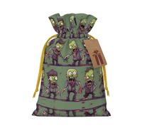 Muchas bolsas de regalo con cordón con estampado de zombies, para temporada de vacaciones, cumpleaños, aniversarios y cualquier ocasión especial