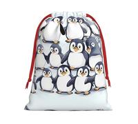 Muchas bonitas bolsas de Navidad con diseño de pingüinos para bebé, suministros de fiesta de cumpleaños, también se pueden utilizar para almacenamiento diario