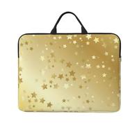 Muchas Estrellas Doradas sin Costuras,Funda para portátil de 14 Pulgadas, Funda para portátil, maletín con asa
