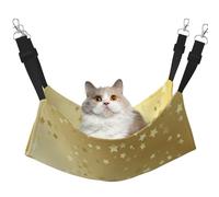 Muchas Estrellas Doradas sin Costuras,Hamaca Colgante para Gatos, Suave, de Doble Cara, para Perros pequeños y Mascotas.,L