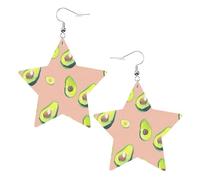 Muchas imágenes de aguacate, aretes en forma de estrella, aretes colgantes modernos, joyería de declaración para mujer para la oficina diaria