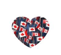 Muchas pequeñas banderas canadienses impresas 10 piezas ambientador de coche hojas colgantes perfumadas con cuerda para el hogar