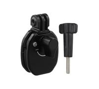 MuchLuckystar Abrazadera de aleación de aluminio para parabrisas de motocicleta Insta360 X5, soporte de cámara compacto con agarre seguro, color negro