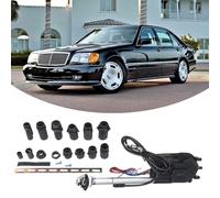 MuchLuckystar AM FM - Kit de repuesto de antena de alimentación automática para Mercedes Benz W140 W126 W124 W201, mástil de 5 secciones de 30 pulgadas con cable de 48 pulgadas, CC 12 V