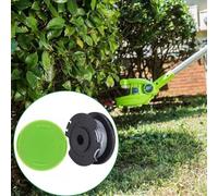 MuchLuckystar Bobina y tapa de cubierta para recortadora Greenworks 21287 de 24 V, cuerda de nailon de 1,5 mm x 6 m con carcasa de ABS, pieza de repuesto de alimentación automática