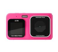MuchLuckystar Cámara digital de 2,5 K, grabadora de vídeo HD de 72 MP, zoom de 16X, enfoque automático, pantalla de 2.4 pulgadas, 750 mAh, recargable para fotografía, color rojo