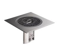 MuchLuckystar Colador de drenaje de piso de acero inoxidable 304 con válvula de cierre automático, recogedor de pelo para fregadero de baño y cocina, color negro