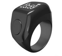 MuchLuckystar Contador de anillos inteligente para oración musulmana con pantalla oled, cuenta electrónica Tasbih para golf y entrenamiento, carga magnética de 18-22 mm (negro)