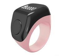 MuchLuckystar Contador de anillos inteligente para oración musulmana con pantalla oled - Tally electrónico Tasbih para golf y entrenamiento - Carga magnética 18-22 mm (rosa)