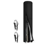 MuchLuckystar Cubierta de ducha solar impermeable resistente al aire libre para cabina de ducha de camping de 5 galones, tela Oxford 210D-600D con cordón, color negro