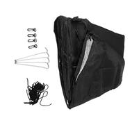 MuchLuckystar Cubierta redonda para alberca de 6 pies, protector de invierno de poliéster a prueba de hojas con cuerda para piscinas de jardín al aire libre, color negro