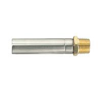 MuchLuckystar Descargador de acero inoxidable de 1/2" NPT con martillo de agua para válvulas de alimentación de lavadora, conector para manguera de lavandería, reducción del ruido, plateado