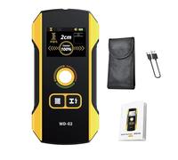 MuchLuckystar Escáner de pared con detector de metales con 3 modos para cables de corriente alterna, pernos de madera de metal, profundidad de 120 mm, pantalla a color HD, recargable tipo C