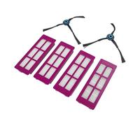 MuchLuckystar Filtro Eureka J15, 6 piezas de repuesto para aspiradora robot Eureka V15 Pro y Ultra J15, 4 filtros + 2 cepillos laterales