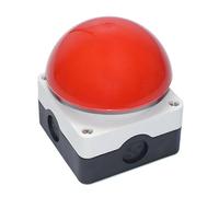 MuchLuckystar Interruptor de botón de parada de seguridad de cabeza de hongo, pedal de pie de reinicio, empuje manual, IP65, impermeable, 440 V, 10 A, para control industrial