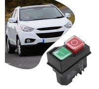 MuchLuckystar IP55 Interruptor de botón electromagnético de 4/5 pines, AC250V 18A parada de seguridad con freno para KJD17 KLD28, color negro