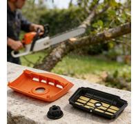 MuchLuckystar Juego de tapa y filtro de aire compatible con motosierra St-ihl MS193T MS194T MS193TC, pieza de repuesto 1137-140-1903 y 1137-120-1604