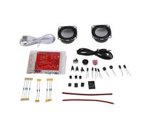 MuchLuckystar Kit de altavoces para bricolaje, proyecto de soldadura electrónica transparente con módulo MHM18, conjunto de montaje estéreo alimentado por USB de 5 V para aprendizaje