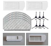 MuchLuckystar Kit de paño de fregona con filtro de cepillo lateral para ECOVACS para deebot N20/N20 PLUS/PRO PLUS, 6 cepillos, 4 almohadillas, 2 filtros de piezas de repuesto