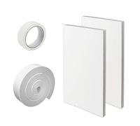 MuchLuckystar Kit de sellado lateral de CA para ventana, tablero de espuma aislante, resistente al viento, a prueba de polvo, para paneles laterales de aire acondicionado, instalación de ahorro de