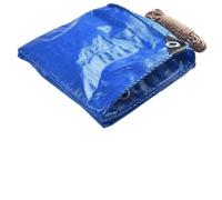 MuchLuckystar Lona impermeable con revestimiento de polietileno azul con ojales metálicos de 12 mm para muebles de jardín, madera, coches y protección de construcción