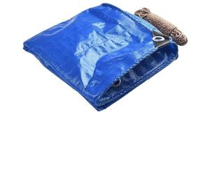MuchLuckystar Lona impermeable con revestimiento de polietileno azul con ojales metálicos de 12 mm para muebles de jardín, madera, coches y protección de construcción