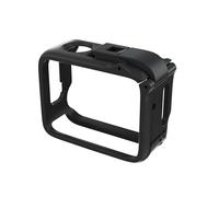 MuchLuckystar Marco protector de aleación de aluminio con soporte de zapata fría para Insta360 GO 3, doble adaptador de jaula de liberación rápida para disparo vertical horizontal, color negro