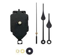 MuchLuckystar Mecanismo de movimiento de reloj de péndulo con manecillas de palas, eje de 22 mm para panel de 8 a 10 mm de grosor, kit de reparación de relojes de pared, accesorios color negro