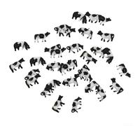 MuchLuckystar N Scale Cows - 30 piezas de accesorios de tren de granja, figuras de animales de granja 1:150, ganado detallado para modelado de paisajes, decoración de jardín